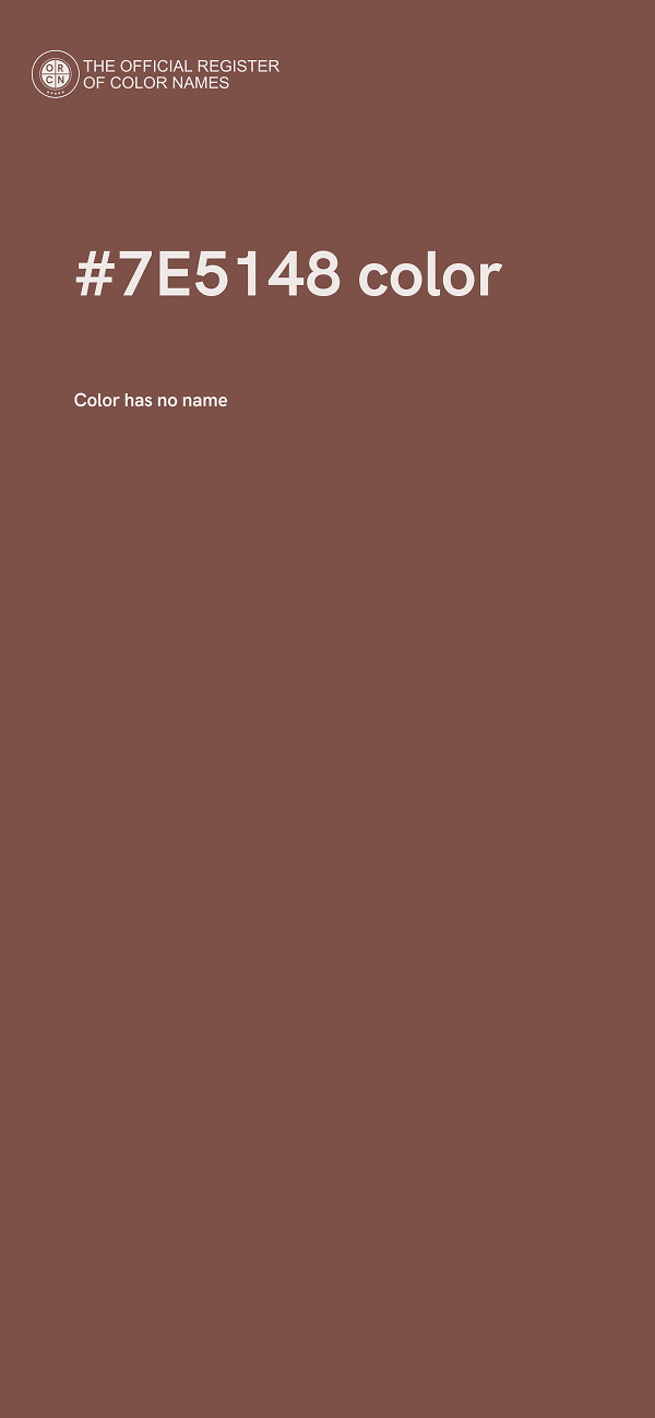 #7E5148 color image