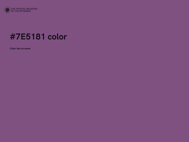 #7E5181 color image