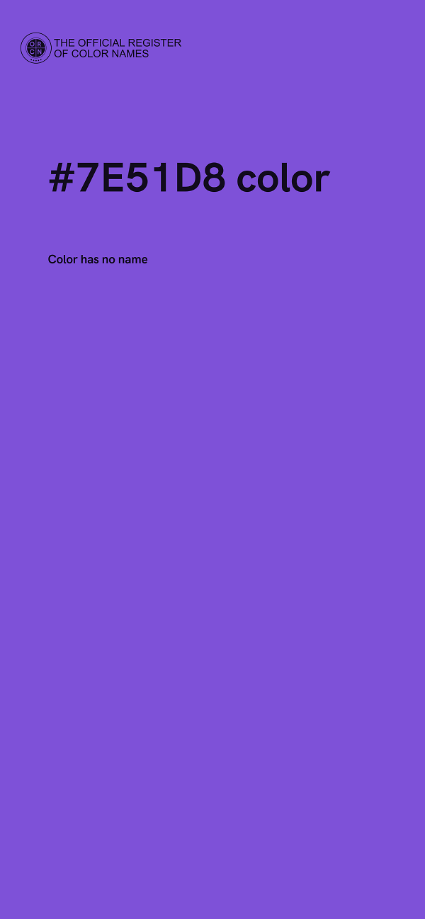 #7E51D8 color image