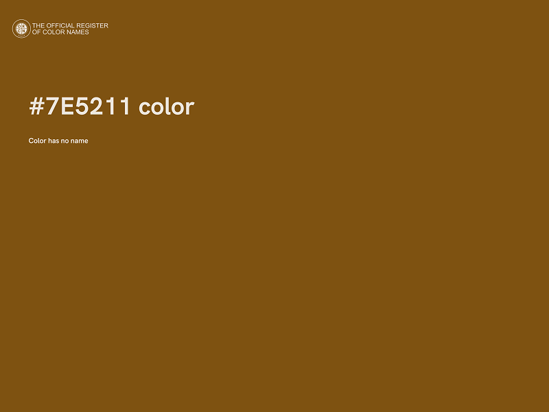 #7E5211 color image