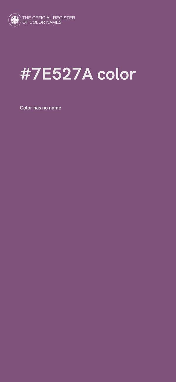 #7E527A color image