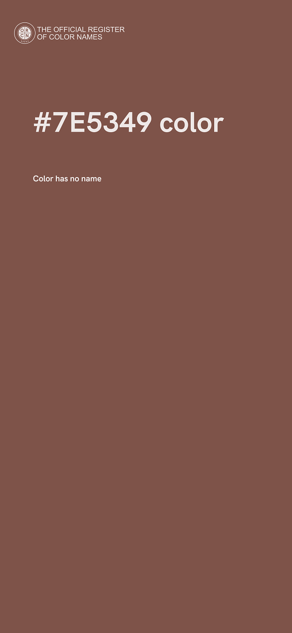 #7E5349 color image