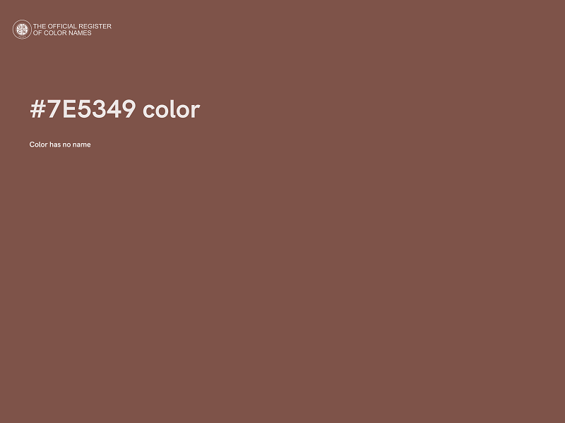 #7E5349 color image