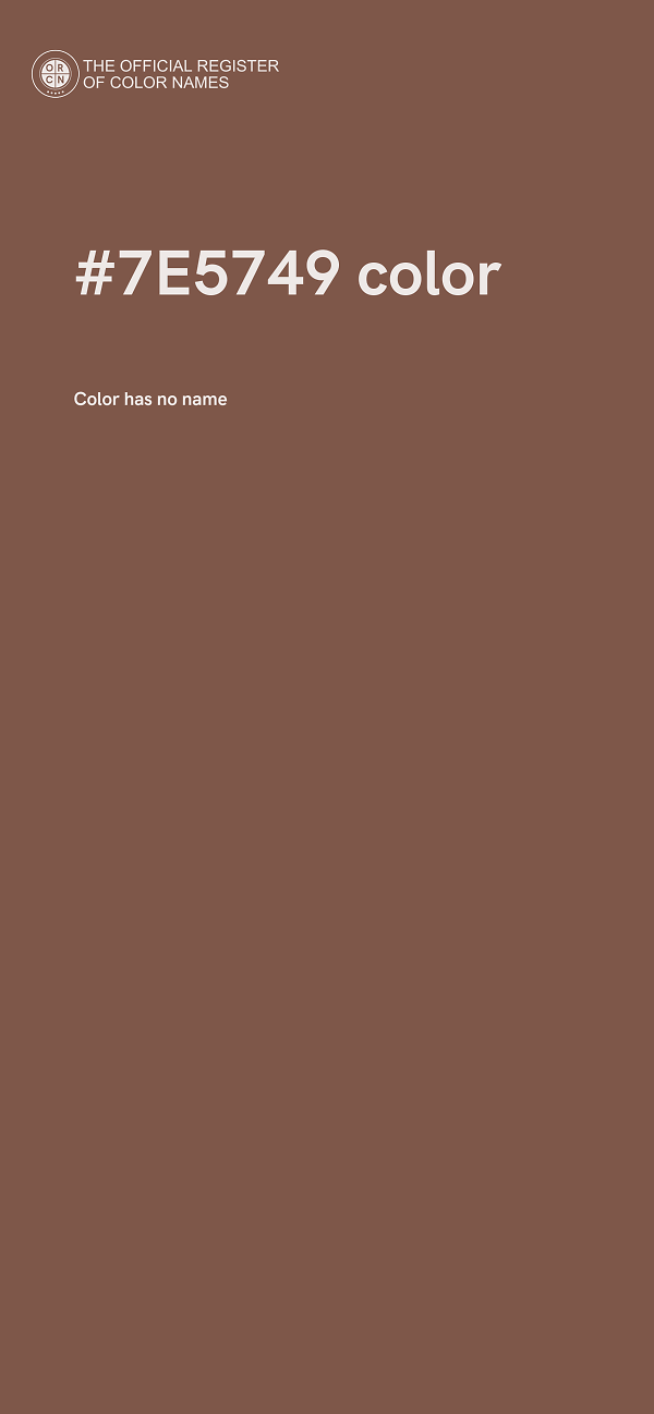 #7E5749 color image