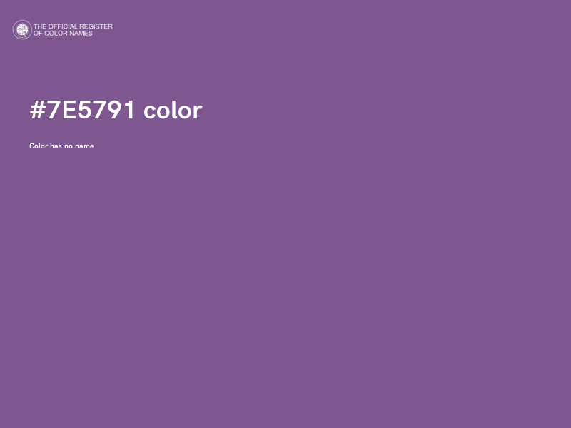 #7E5791 color image