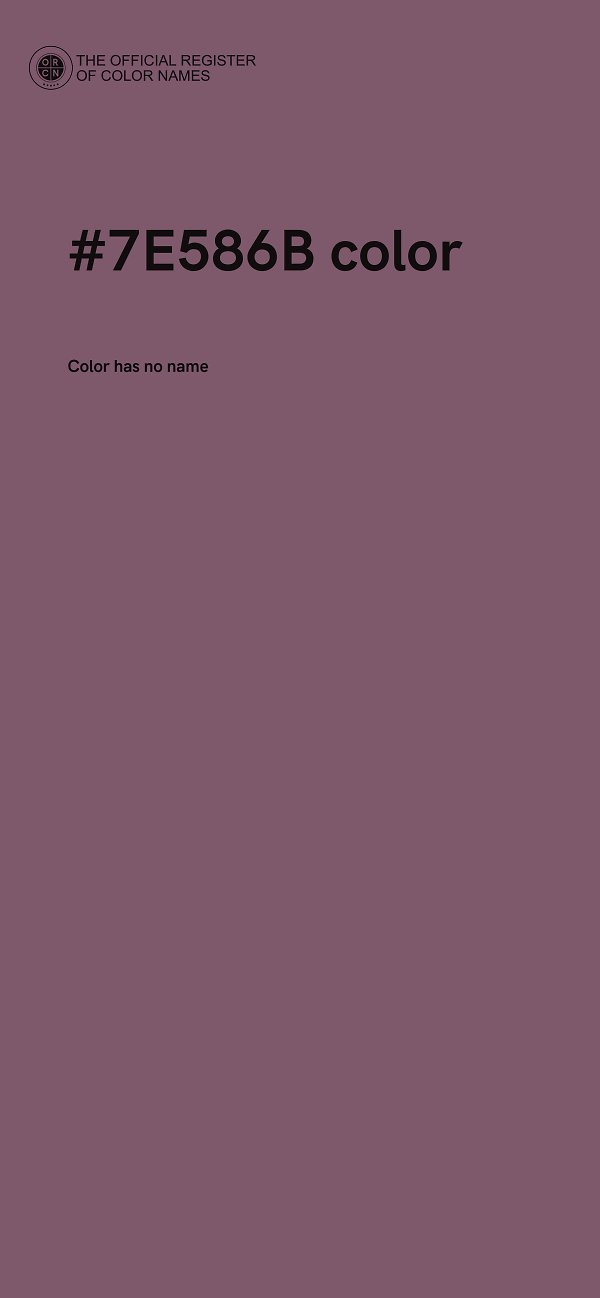 #7E586B color image