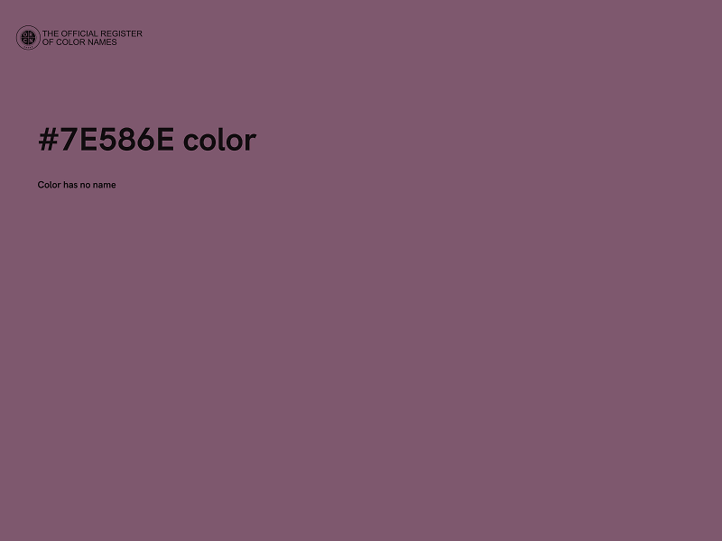 #7E586E color image