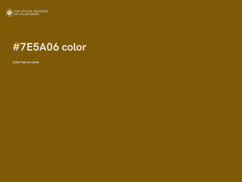 #7E5A06 color image