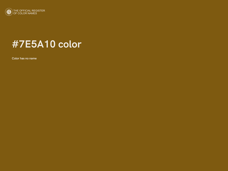 #7E5A10 color image