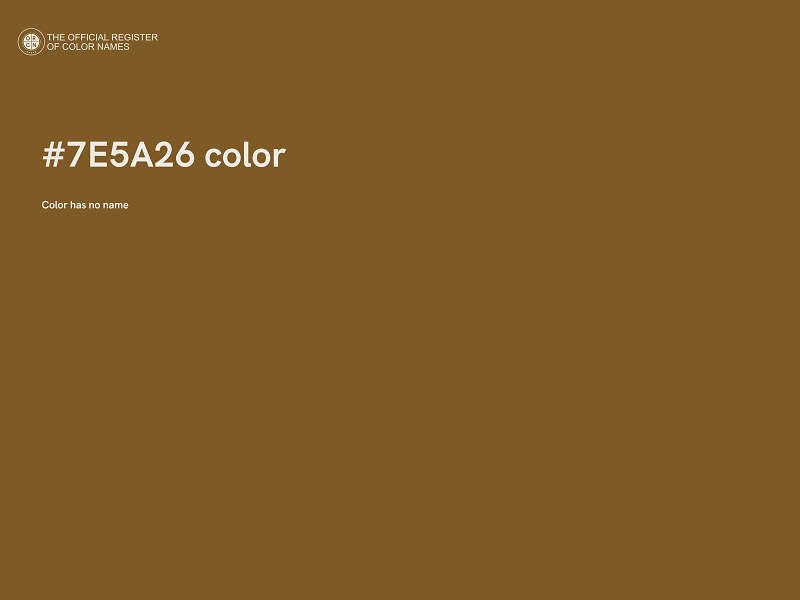 #7E5A26 color image