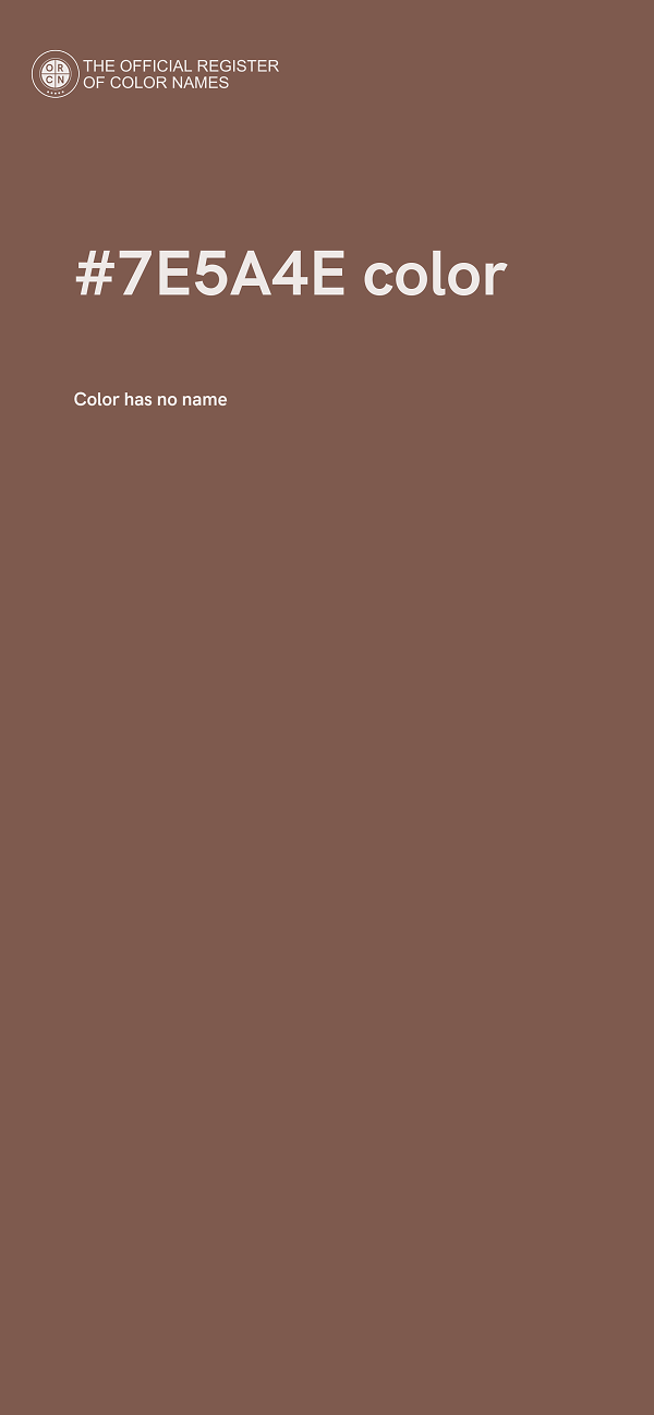 #7E5A4E color image