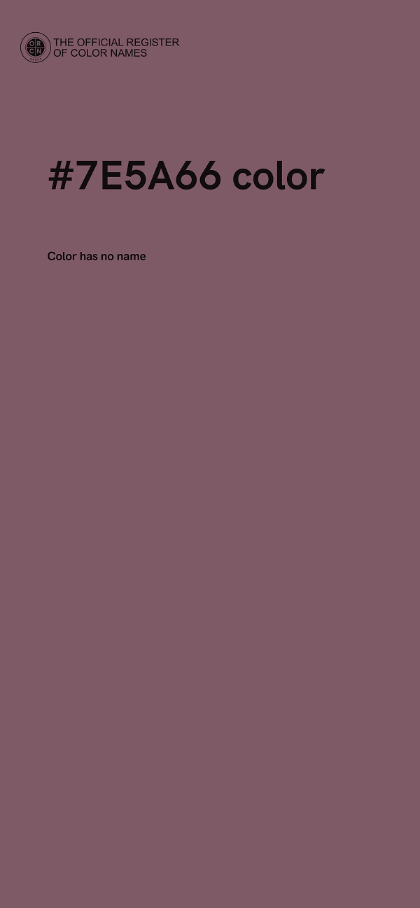 #7E5A66 color image