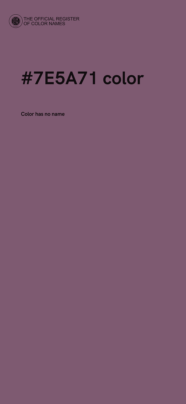 #7E5A71 color image