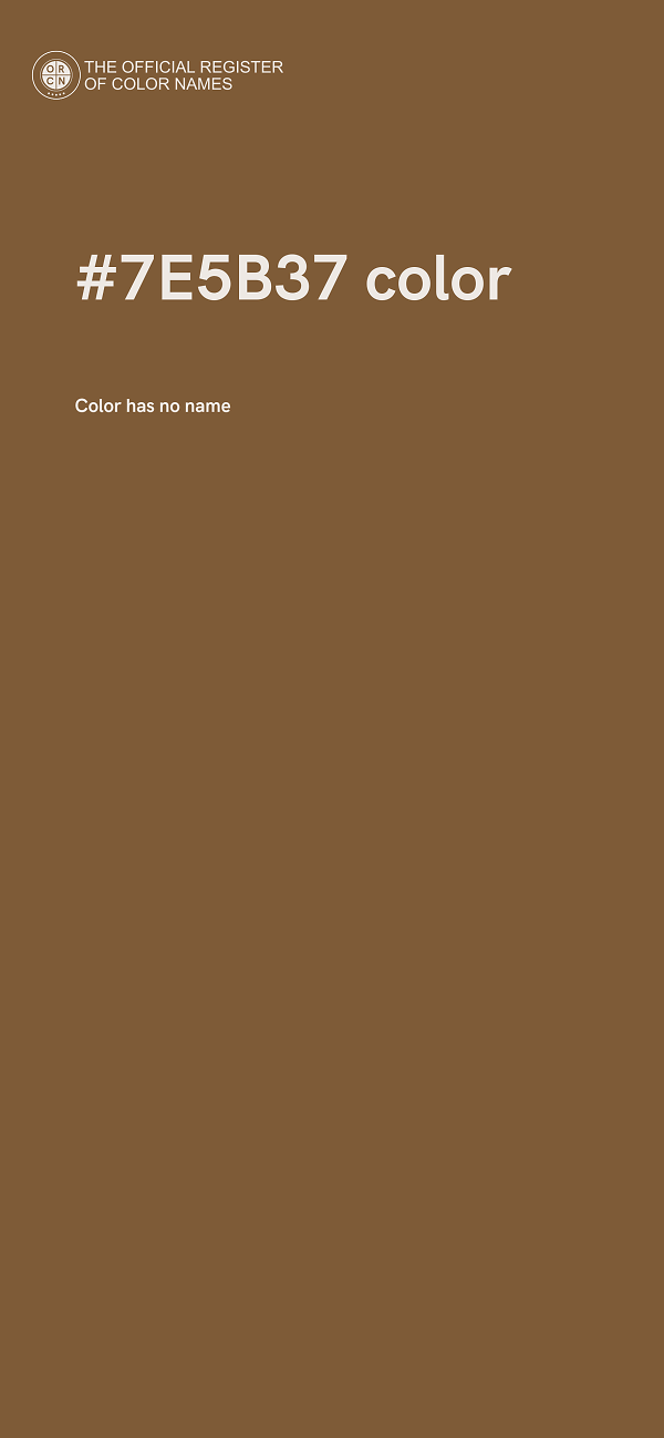 #7E5B37 color image