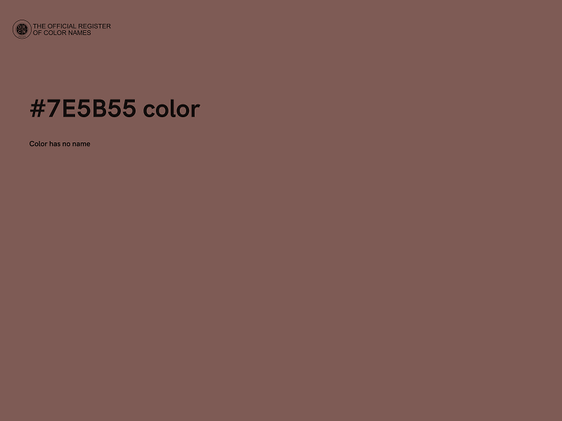 #7E5B55 color image