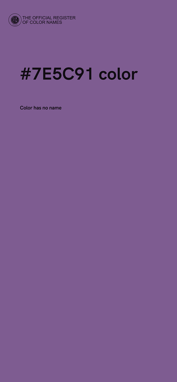 #7E5C91 color image