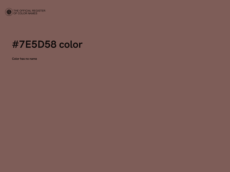 #7E5D58 color image