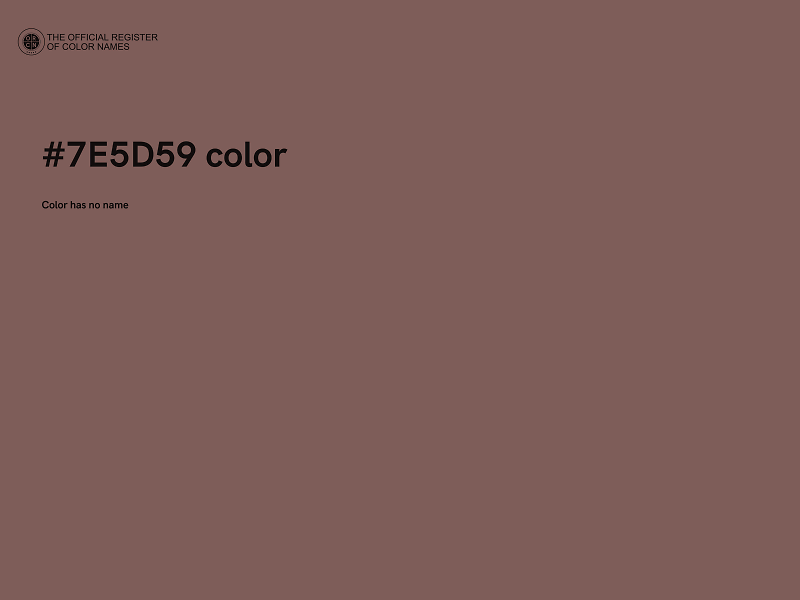 #7E5D59 color image