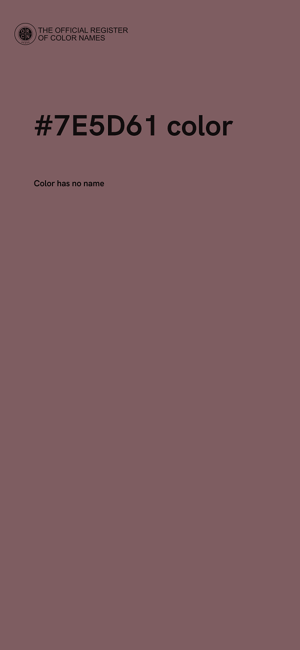#7E5D61 color image
