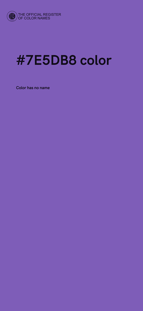 #7E5DB8 color image
