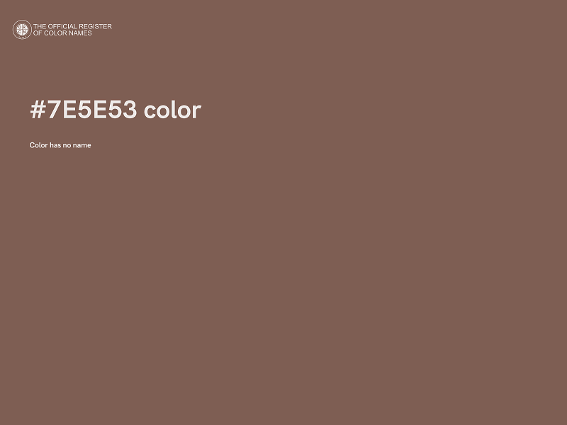 #7E5E53 color image