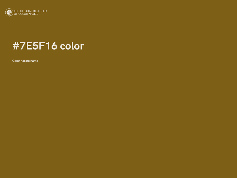 #7E5F16 color image