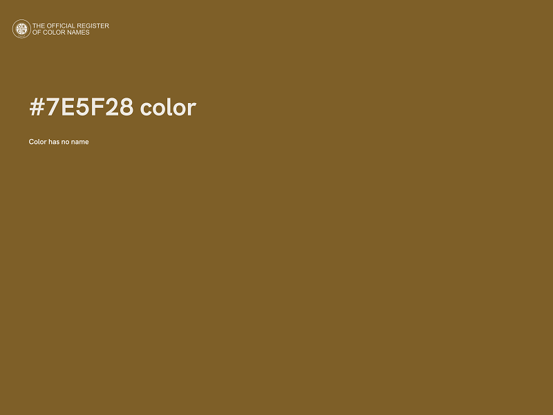 #7E5F28 color image