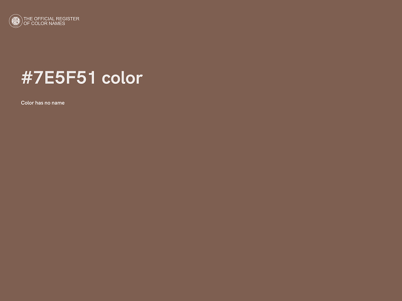 #7E5F51 color image