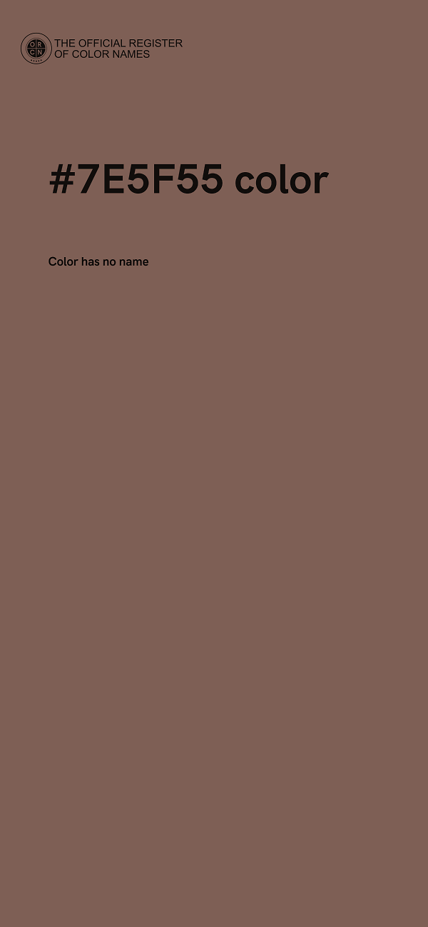 #7E5F55 color image