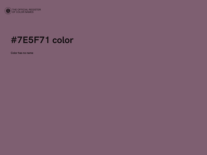 #7E5F71 color image