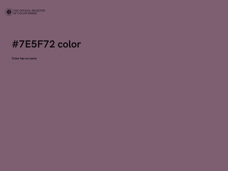 #7E5F72 color image