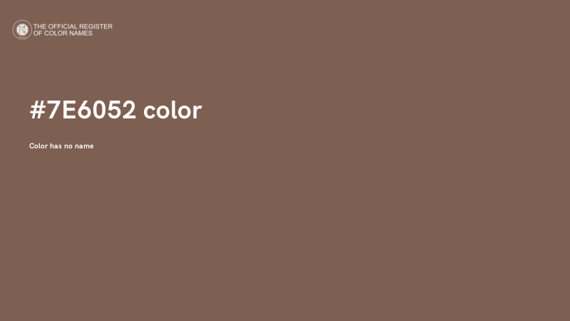 #7E6052 color image