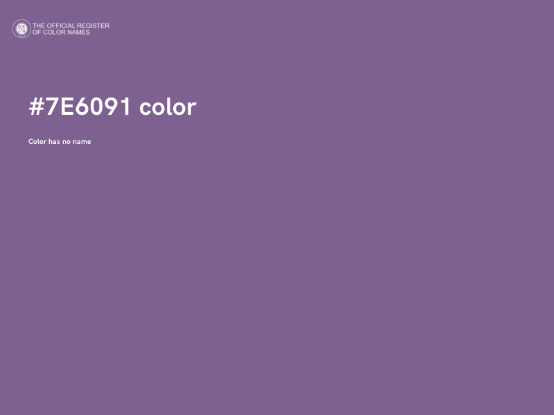 #7E6091 color image