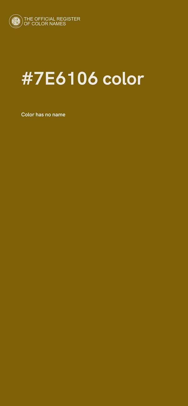 #7E6106 color image