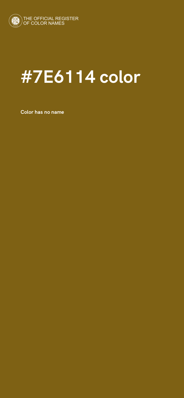 #7E6114 color image