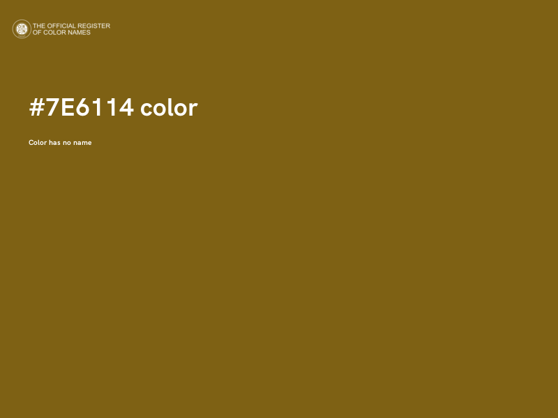 #7E6114 color image