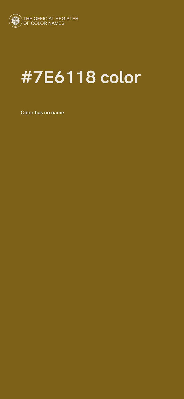 #7E6118 color image