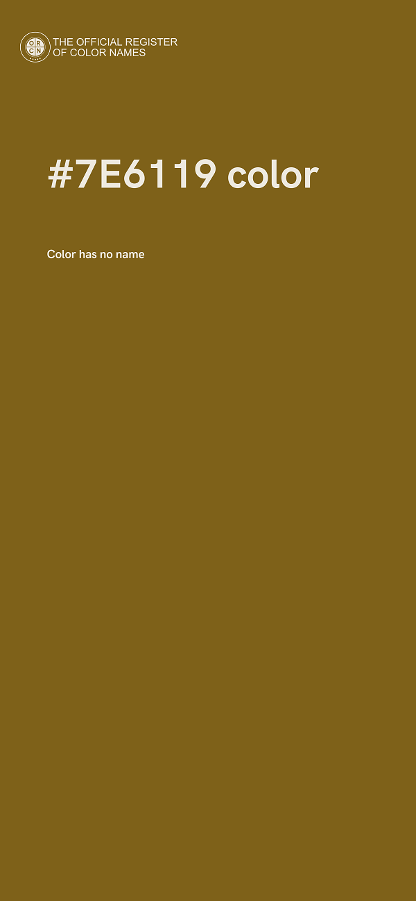 #7E6119 color image