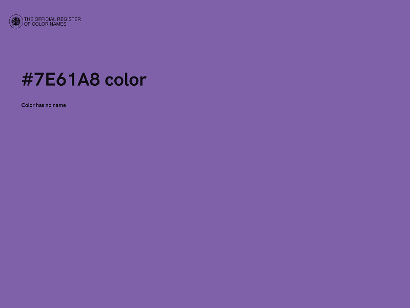 #7E61A8 color image