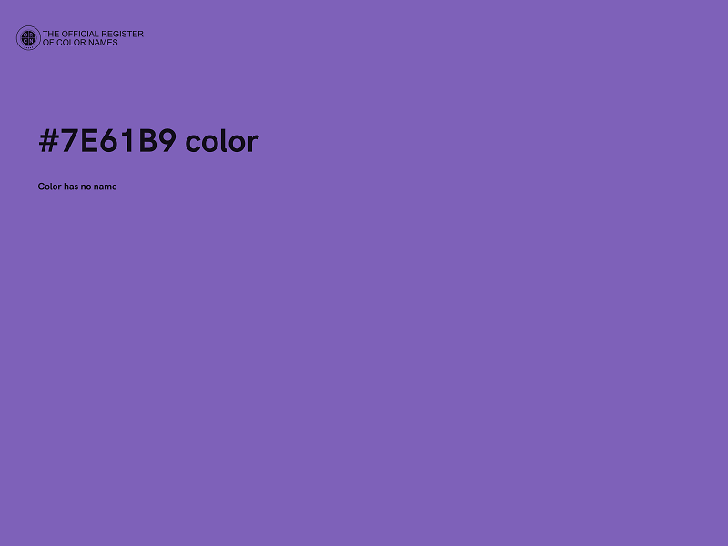 #7E61B9 color image