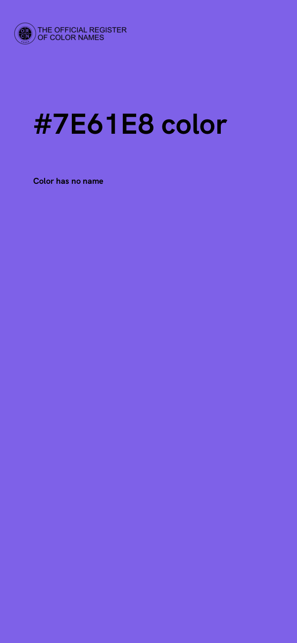 #7E61E8 color image