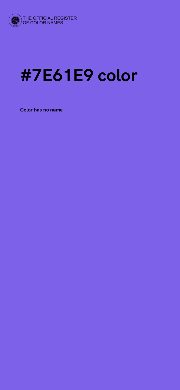 #7E61E9 color image