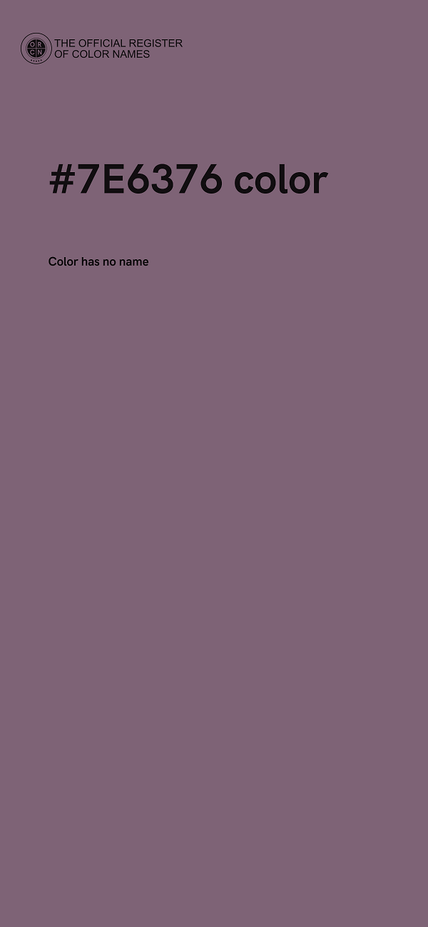 #7E6376 color image