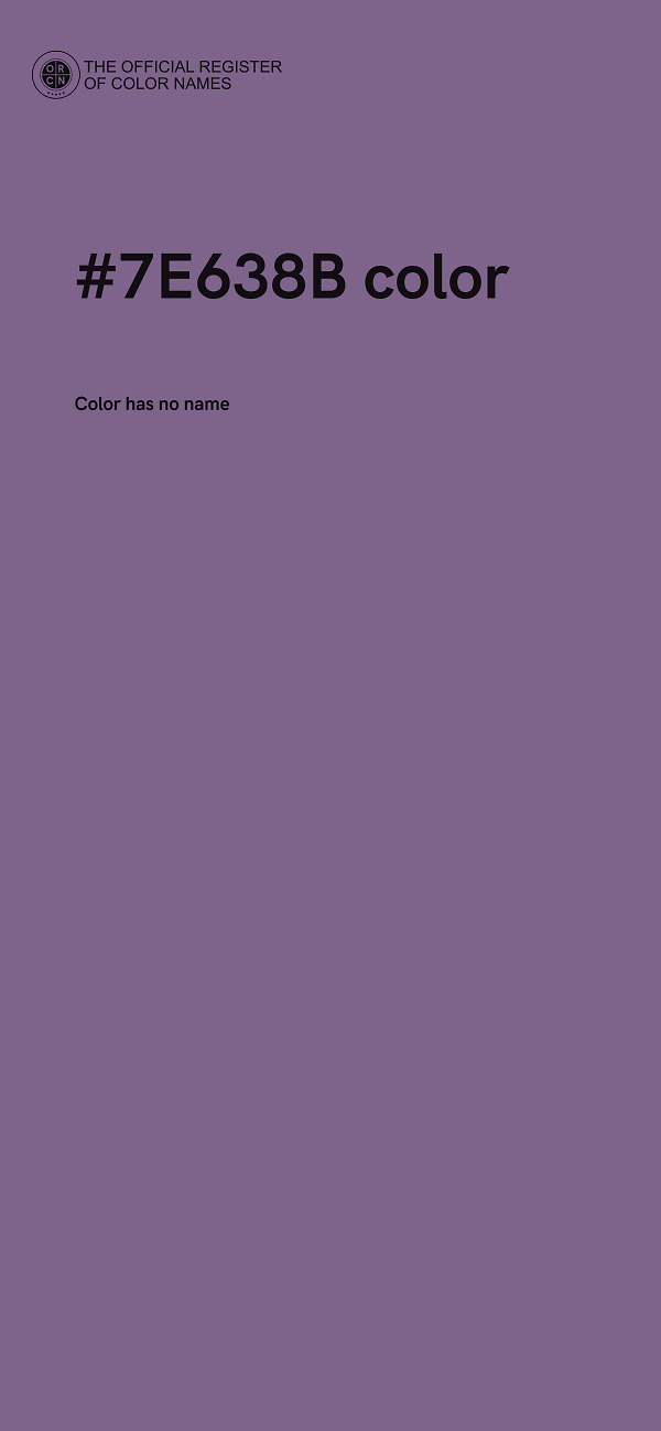 #7E638B color image