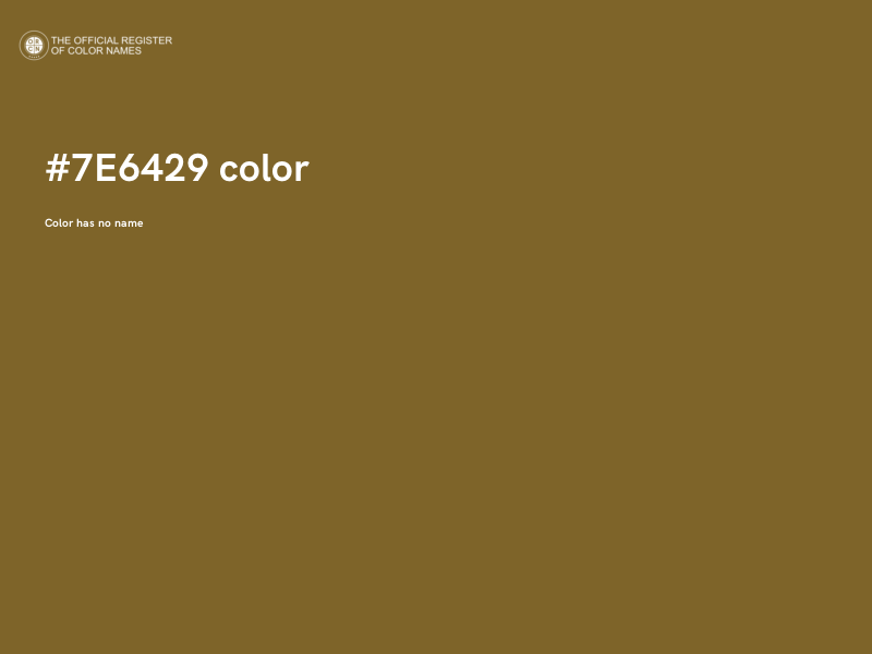 #7E6429 color image