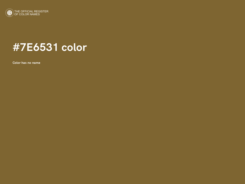 #7E6531 color image