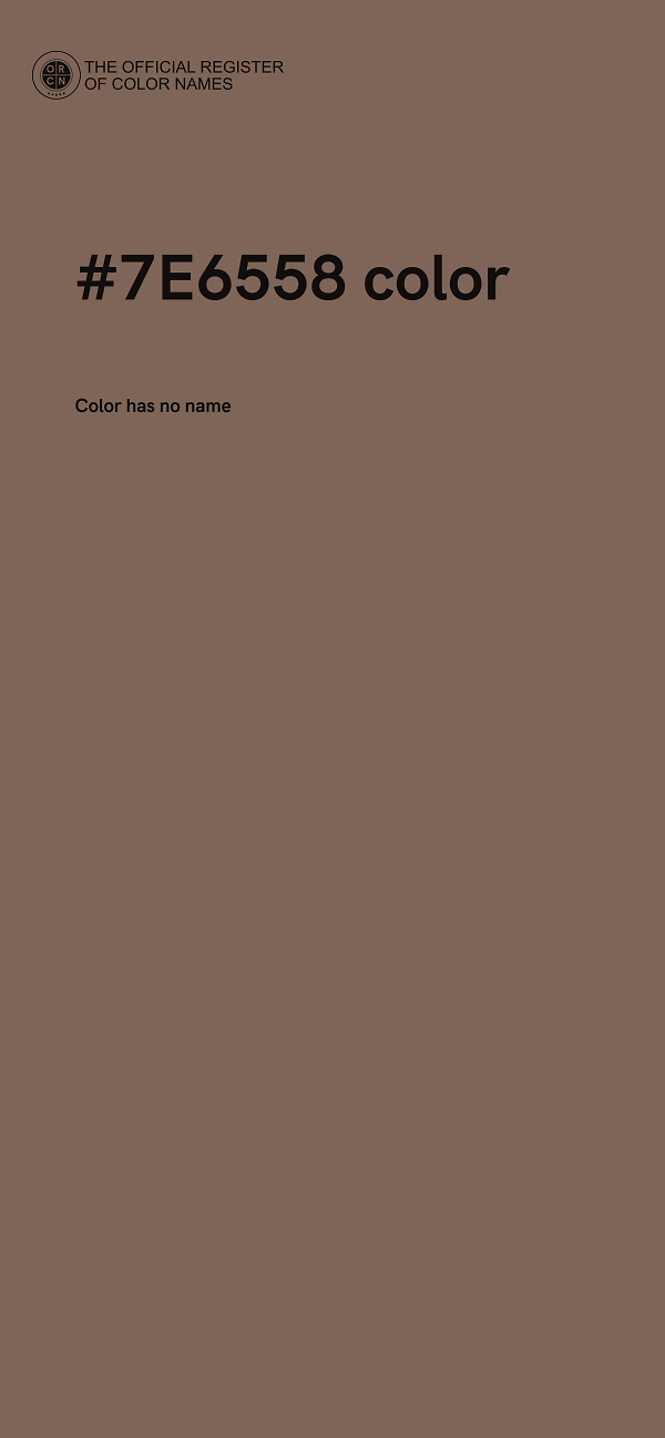 #7E6558 color image