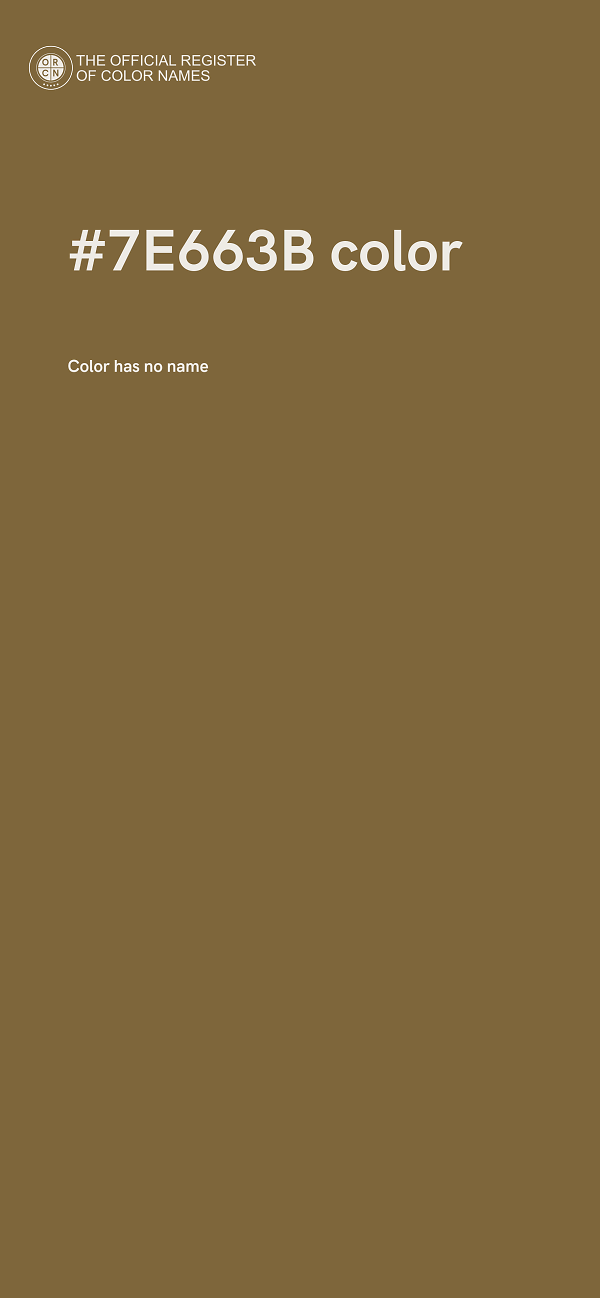 #7E663B color image