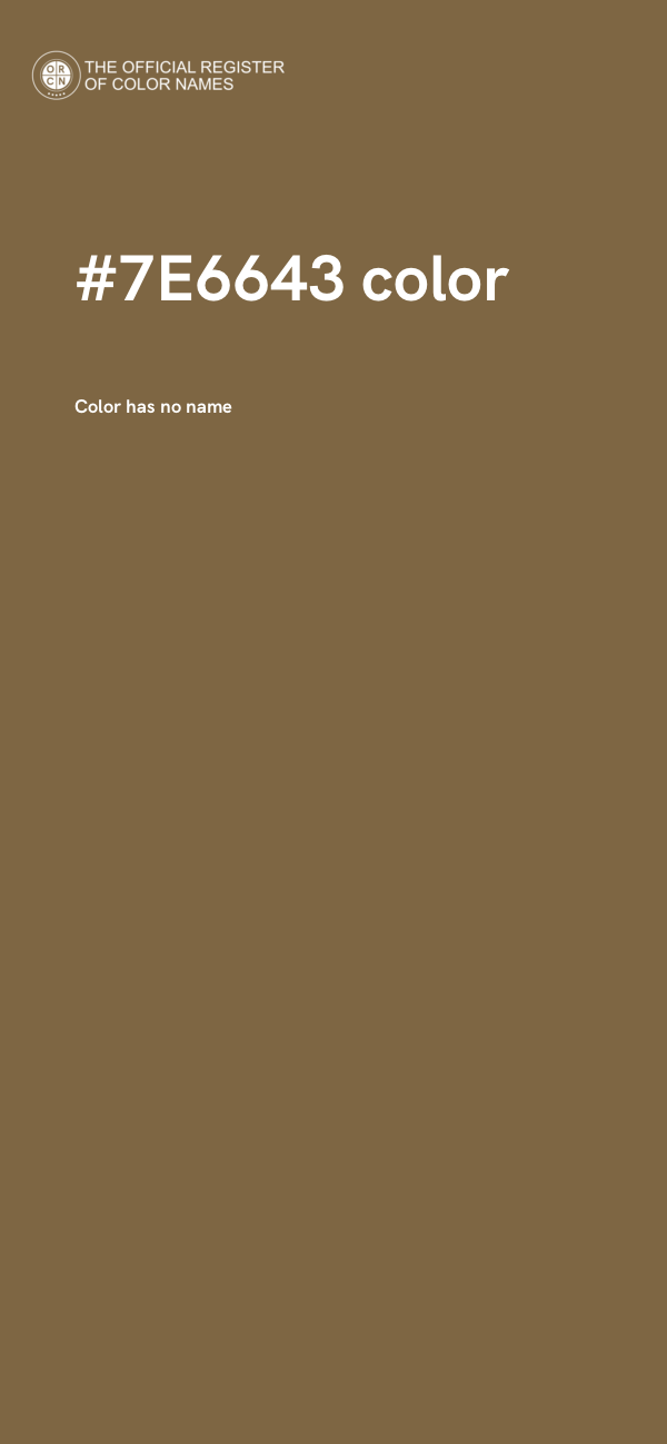 #7E6643 color image