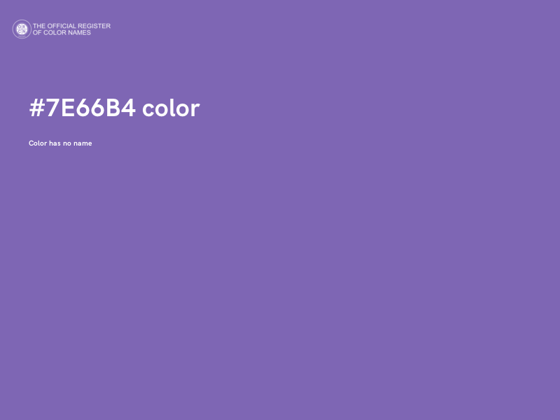 #7E66B4 color image